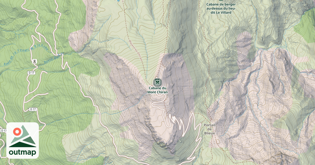 Map of Cabane du Mont Chiran