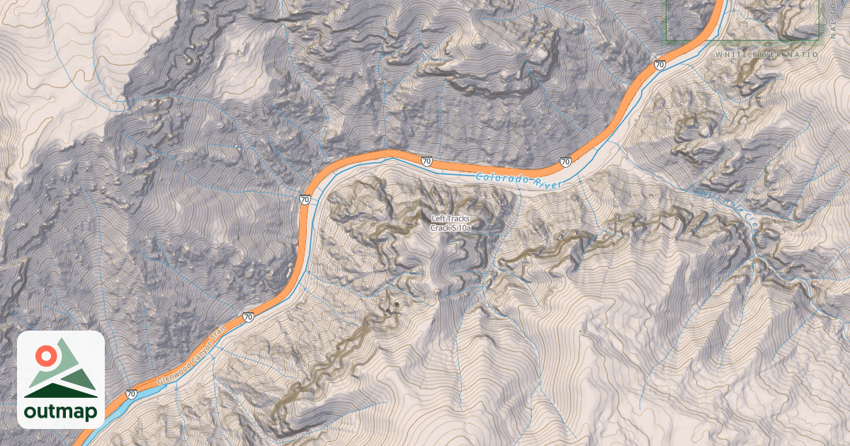 Map of Left Tracks Crack