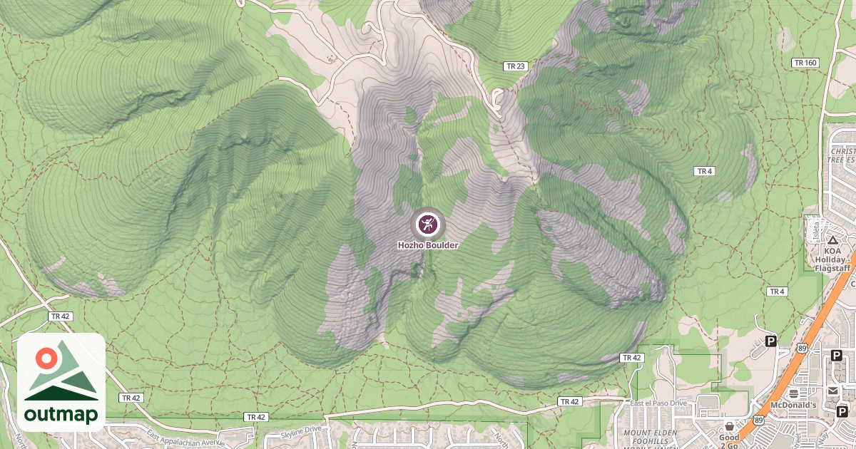 Map of Hozho Boulder