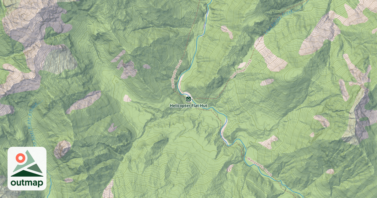 Map of Helicopter Flat Hut