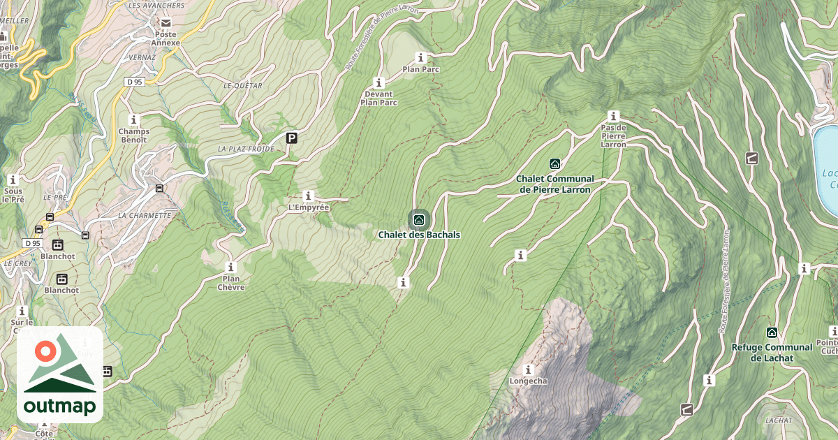 Map of Chalet des Bachals