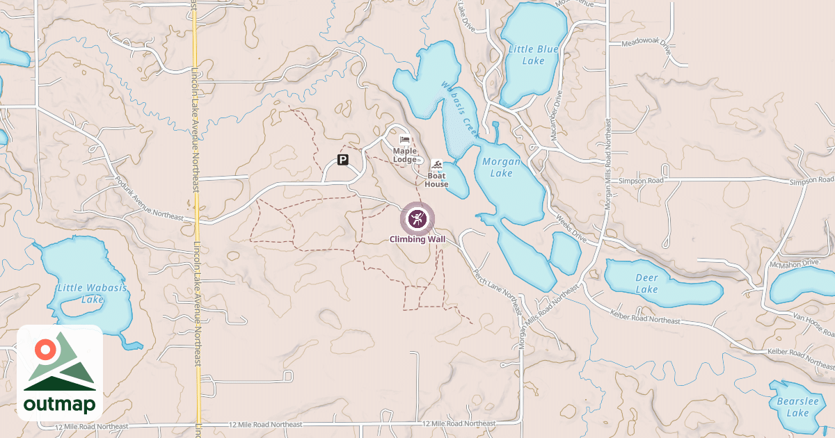 Map of Climbing Wall