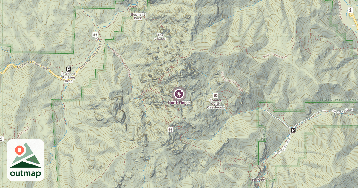 Map of North Finger