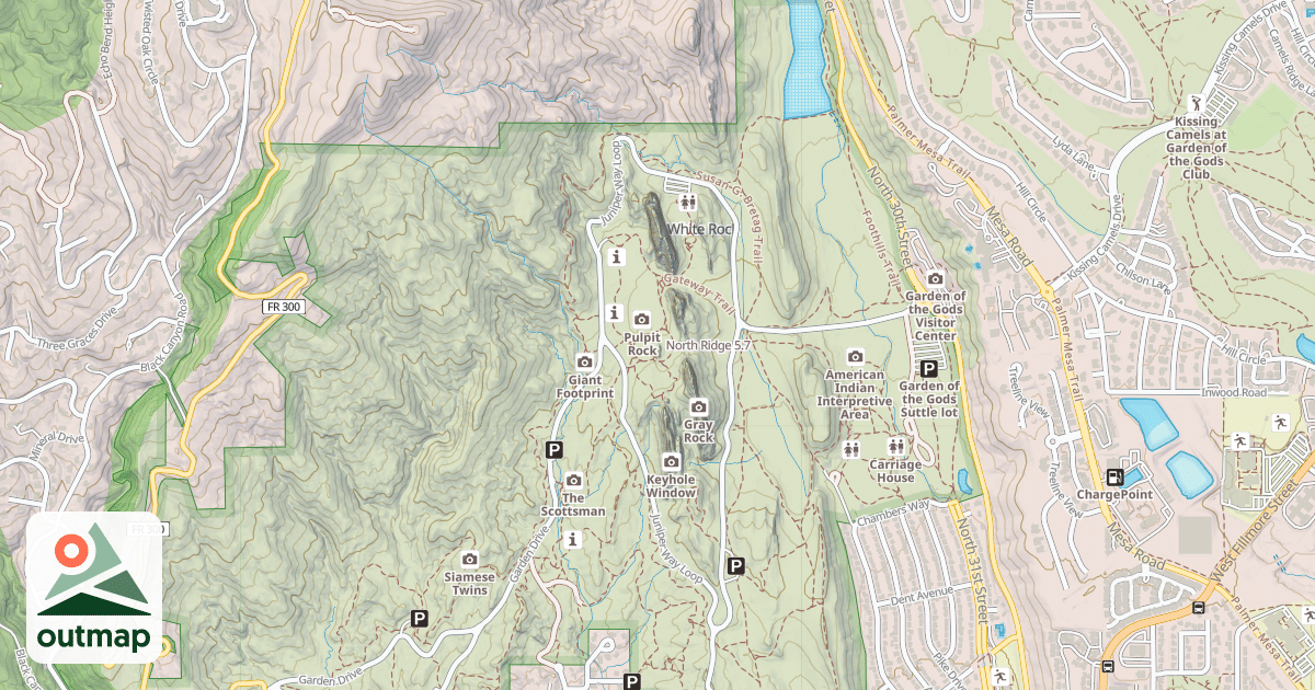Map of North Ridge