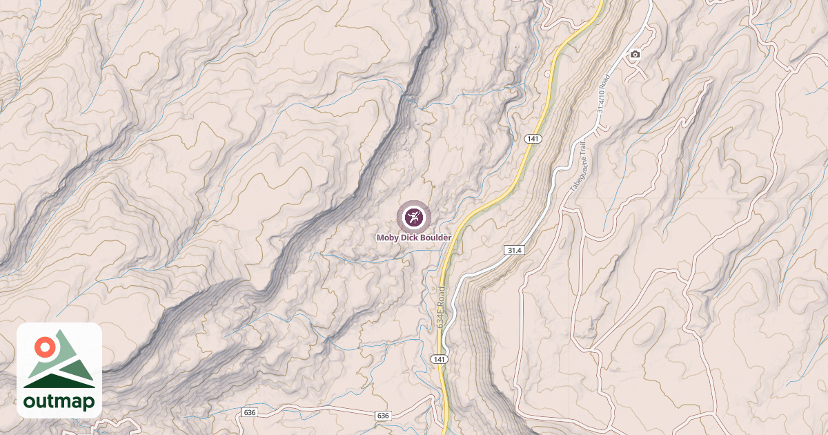 Map of Moby Dick Boulder