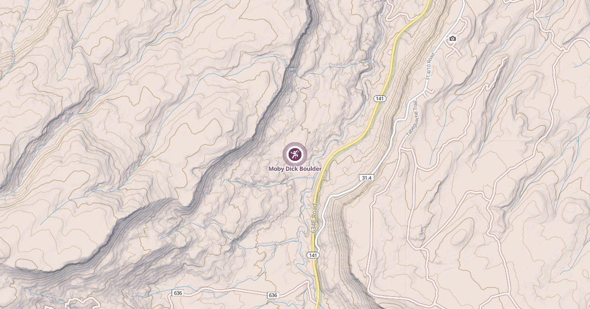 Map preview of Moby Dick Boulder