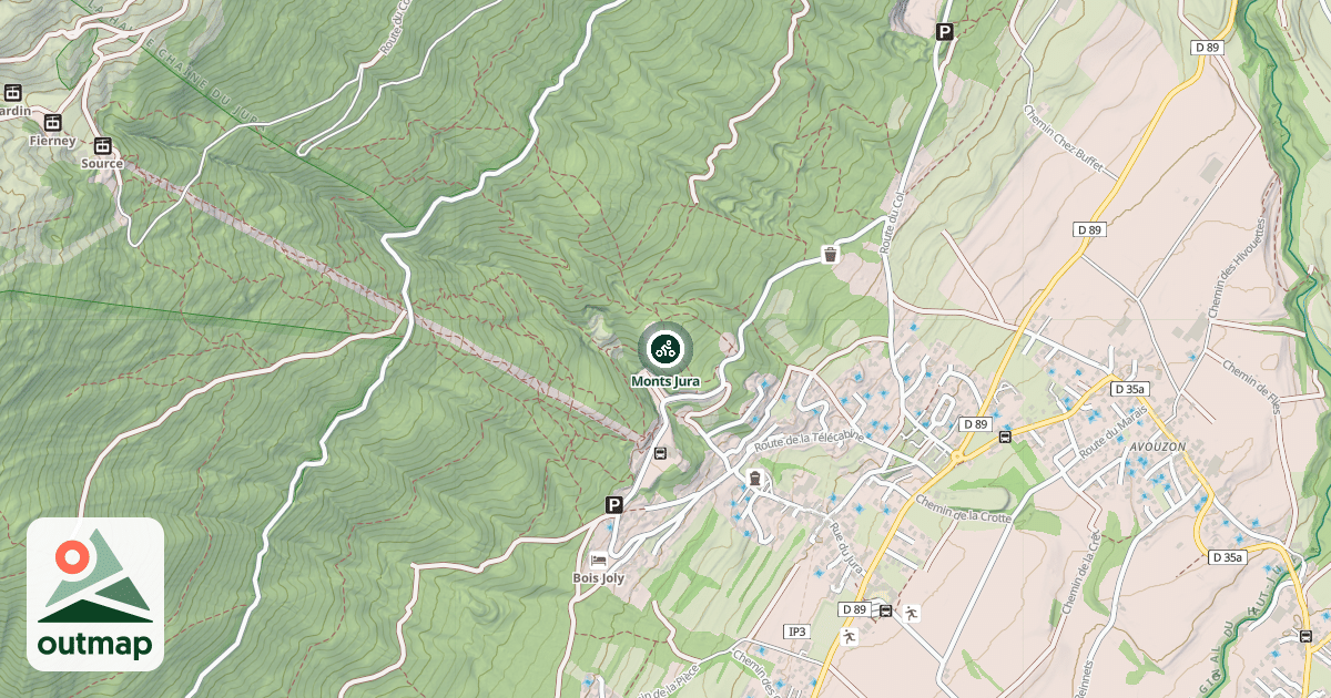 Map of Monts Jura