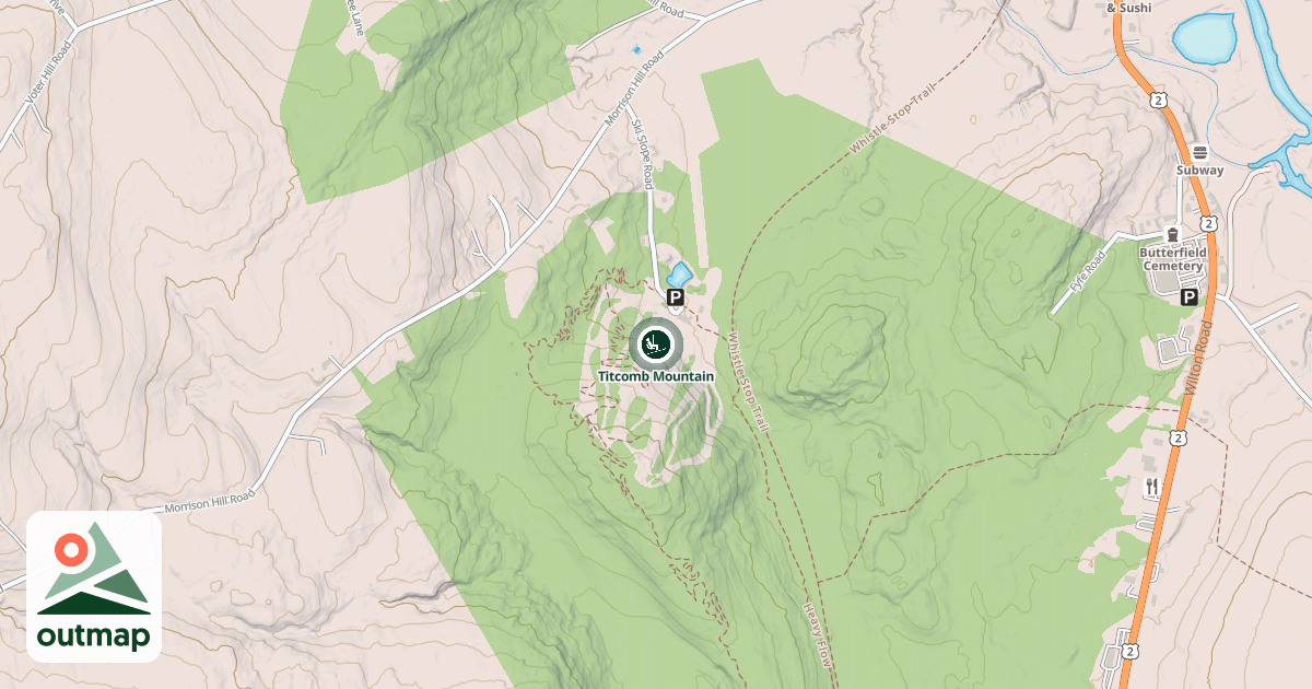 Map of Titcomb Mountain