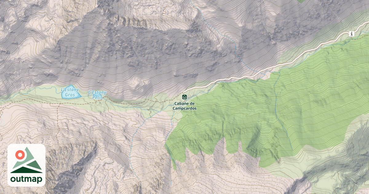 Map of Cabane de Campcardos