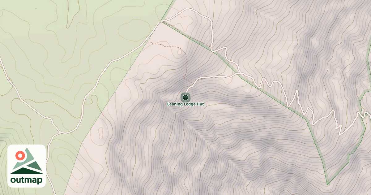 Map of Leaning Lodge Hut