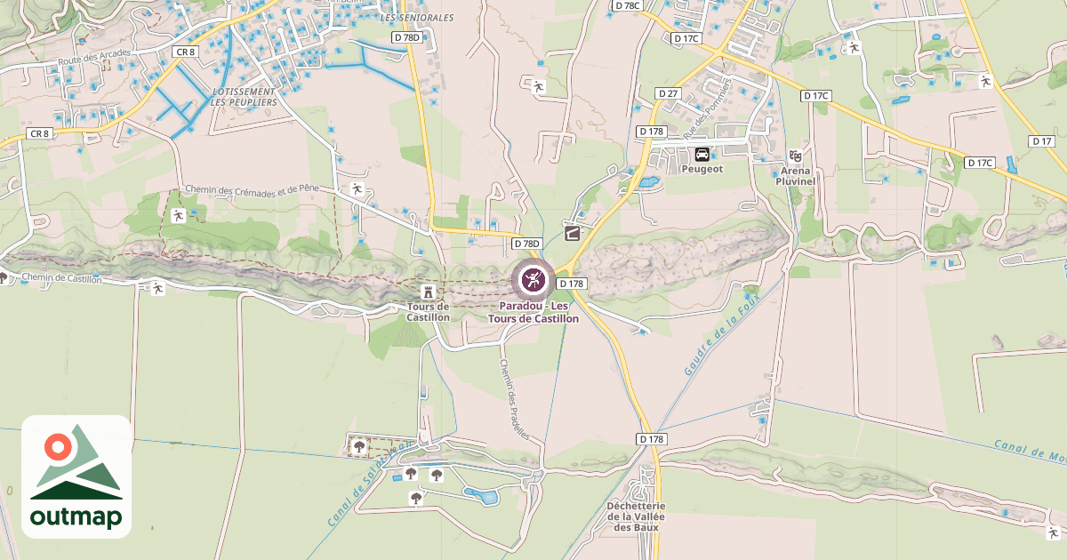 Map of Paradou - Les Tours de Castillon