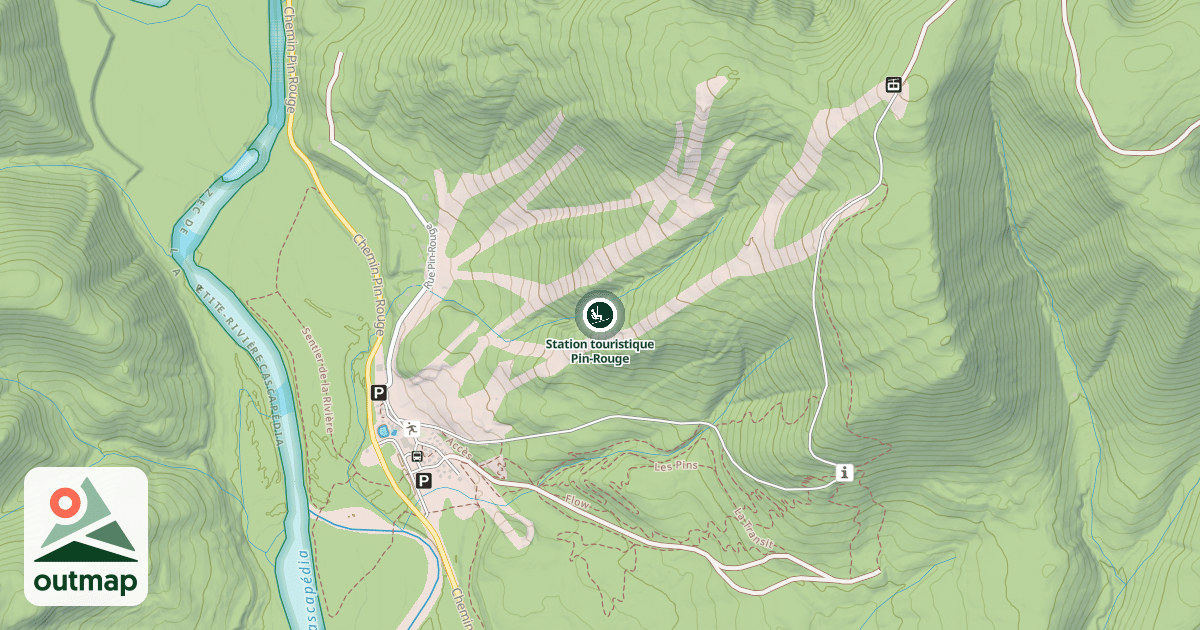 Map of Station touristique Pin-Rouge