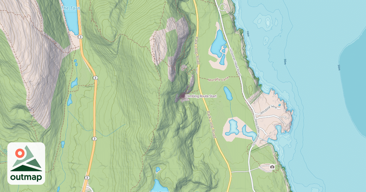Map of Climbing Route Start