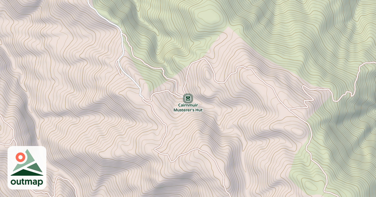 Map of Cairnmuir Musterer's Hut