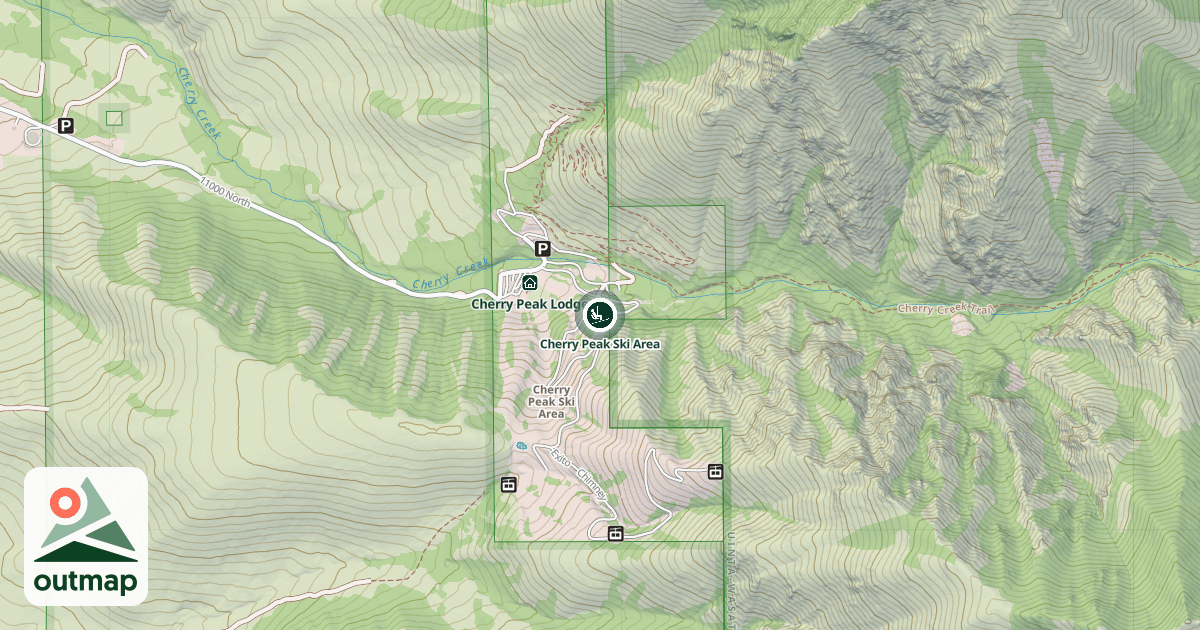 Map of Cherry Peak Ski Area
