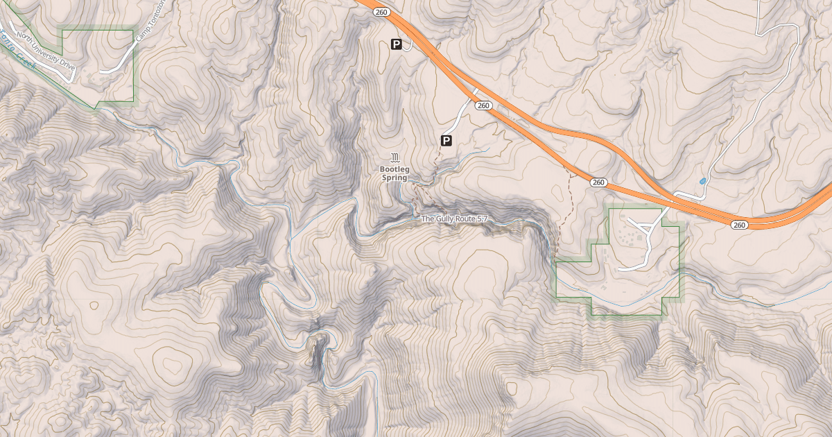 Map preview of The Gully Route