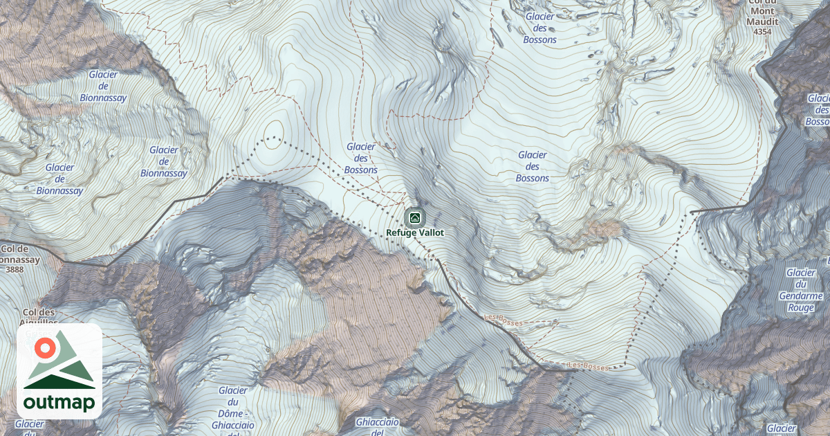 Map of Refuge Vallot
