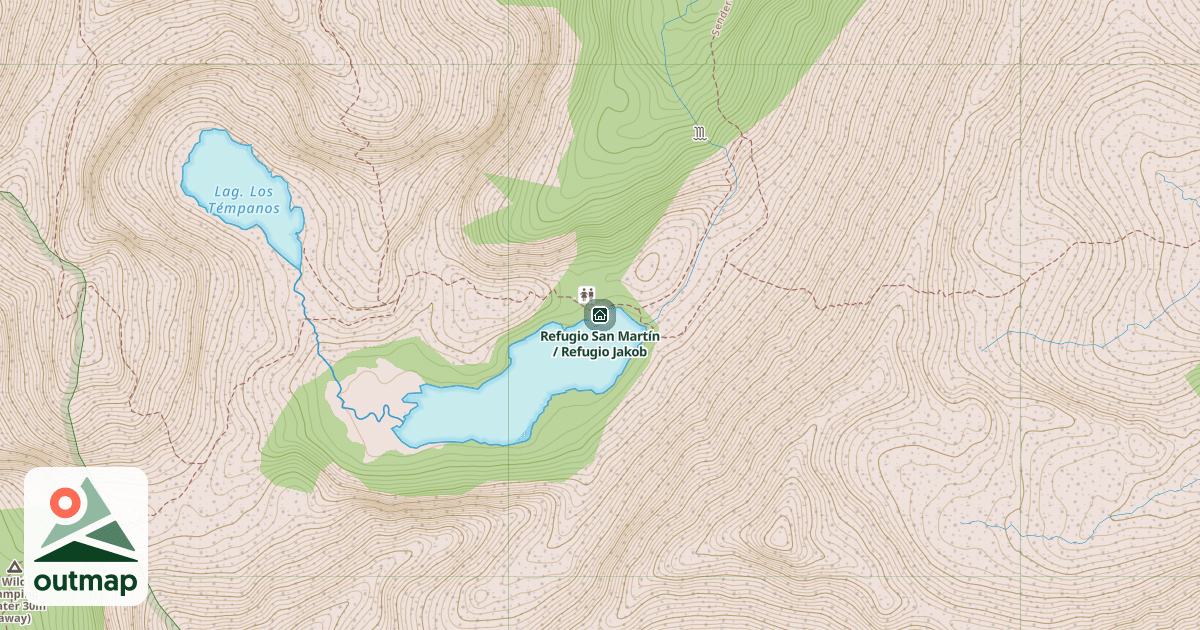 Map of Refugio San Martín / Refugio Jakob