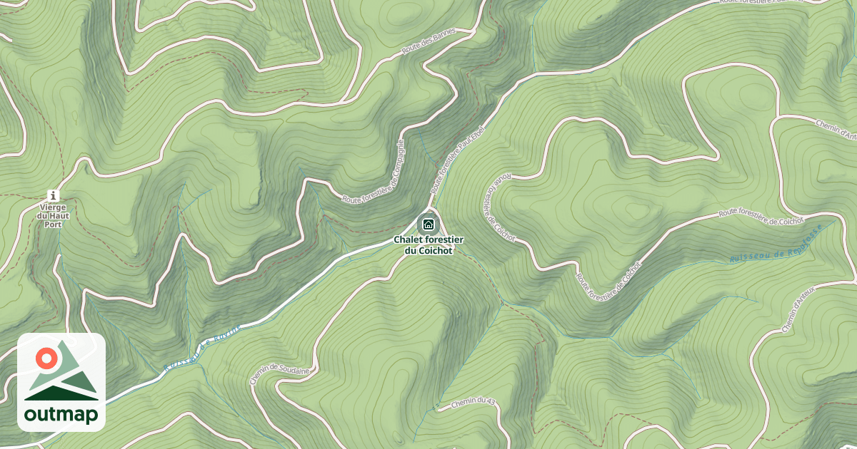 Map of Chalet forestier du Coichot