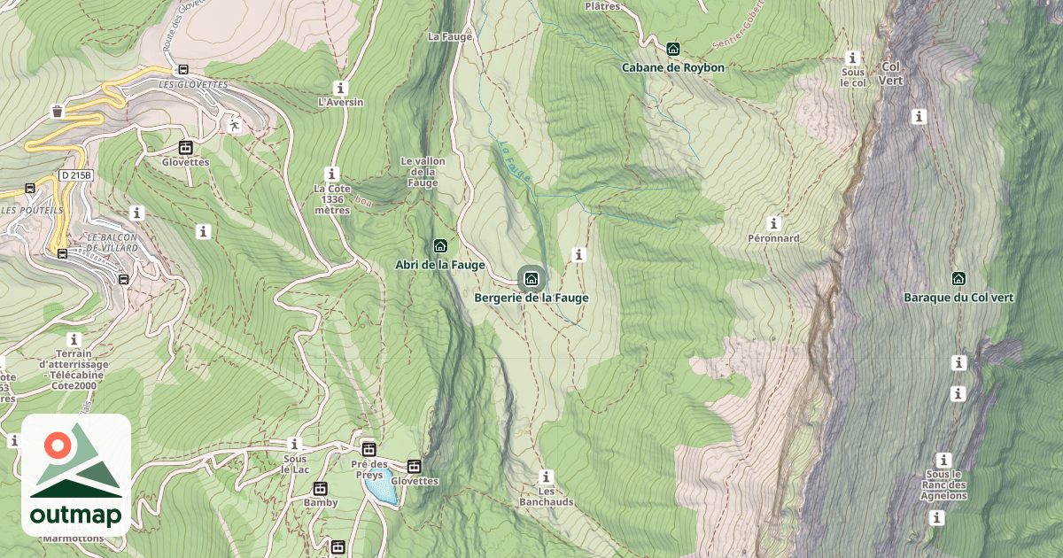 Map of Bergerie de la Fauge