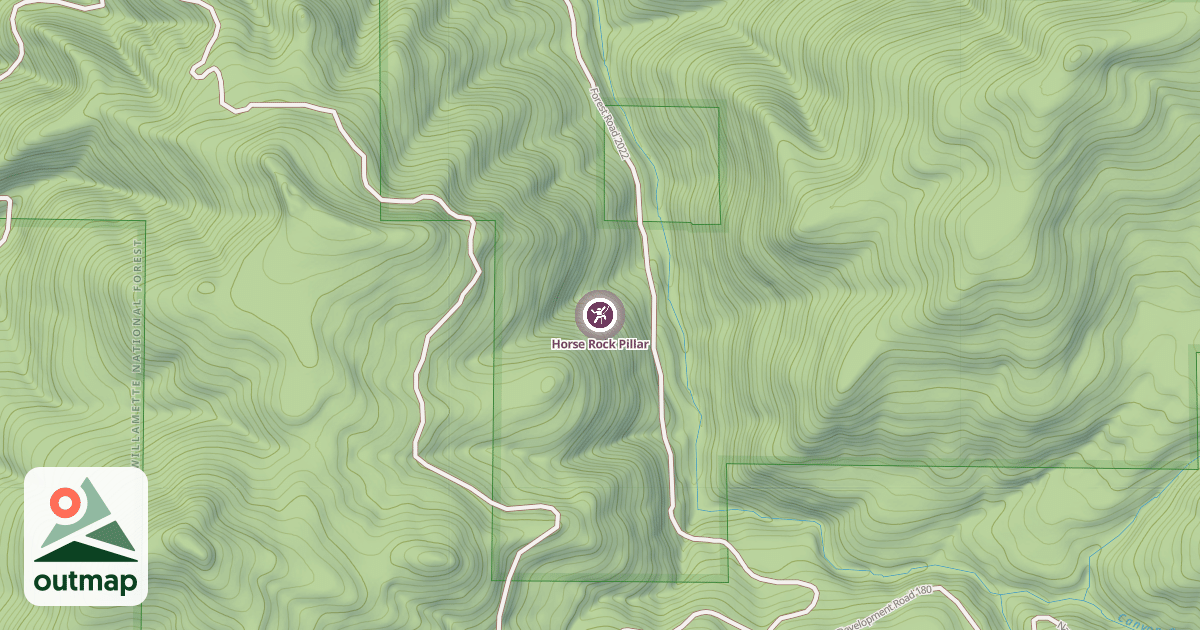 Map of Horse Rock Pillar