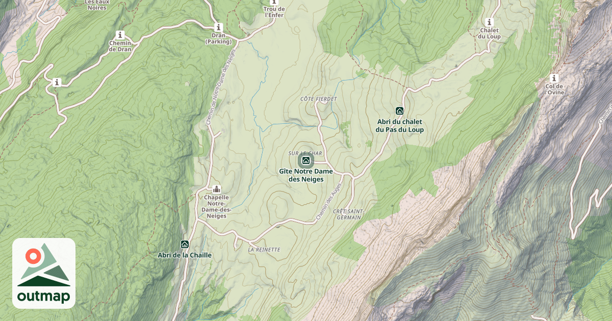 Map of Gîte Notre Dame des Neiges