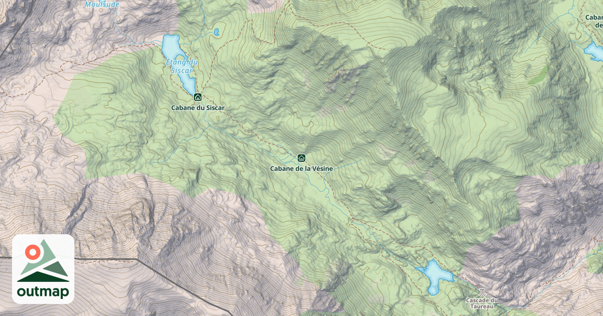 Map of Cabane de la Vésine