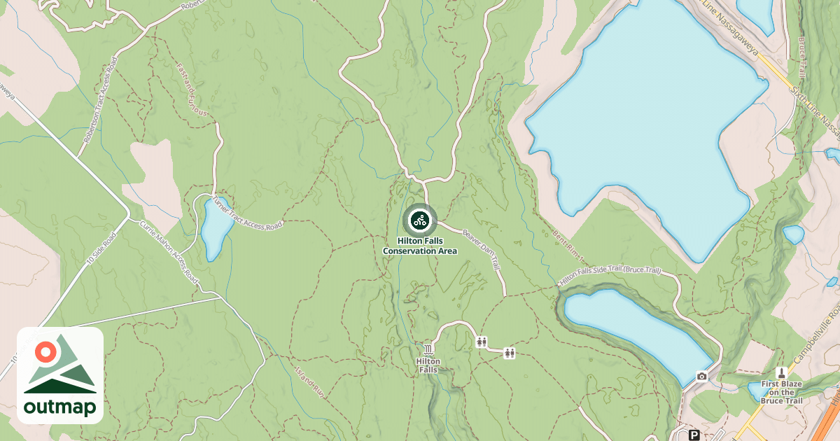 Map of Hilton Falls Conservation Area
