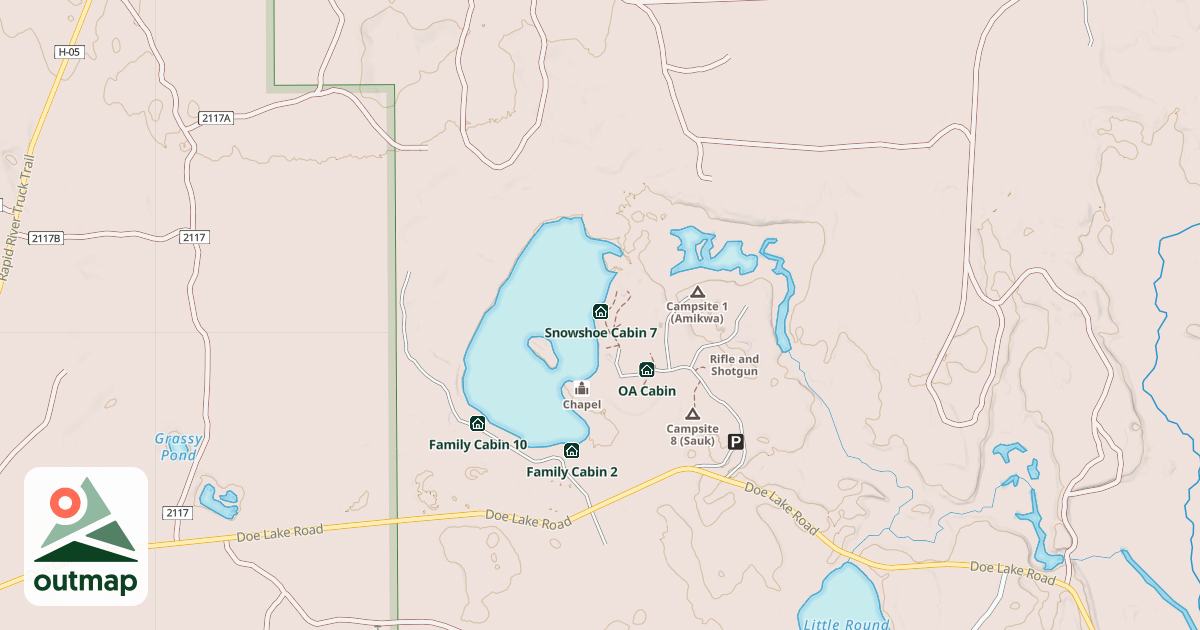 Map of Snowshoe Cabin 6