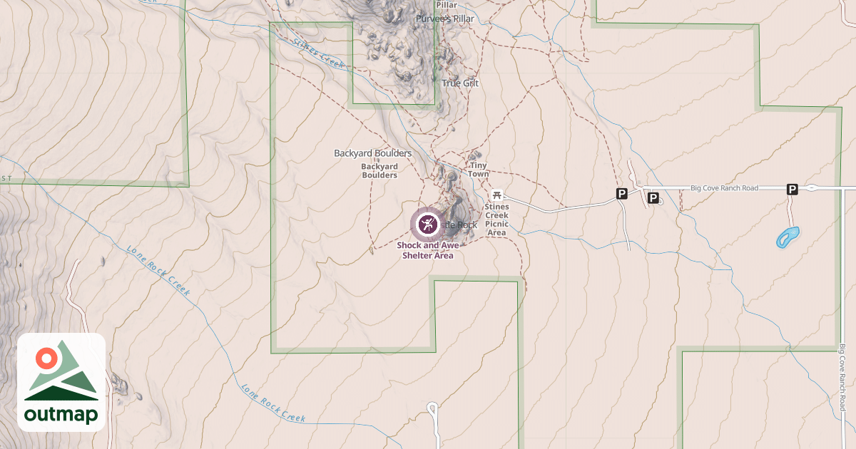 Map of Shock and Awe Shelter Area
