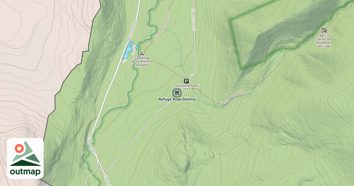 Map of Refuge Rose-Délima
