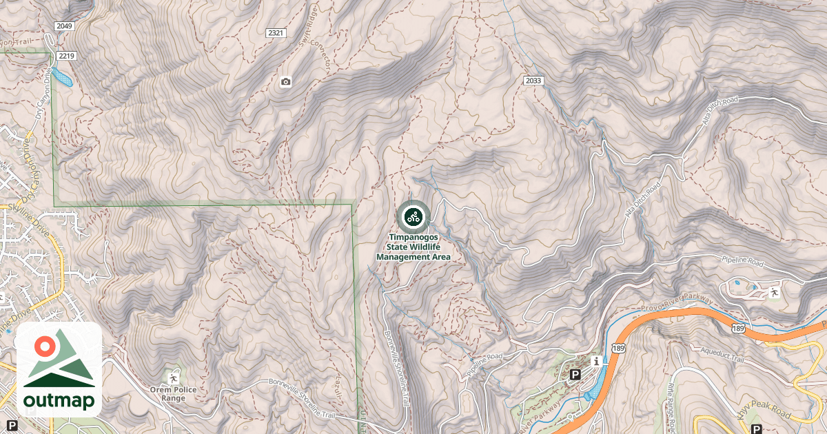Map of Timpanogos State Wildlife Management Area