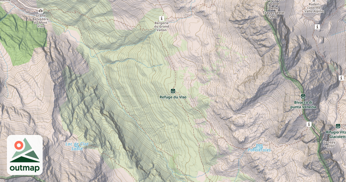 Map of Refuge du Viso