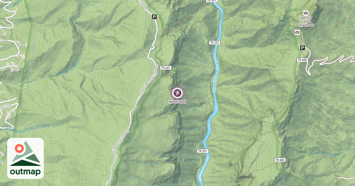 Map of south wall