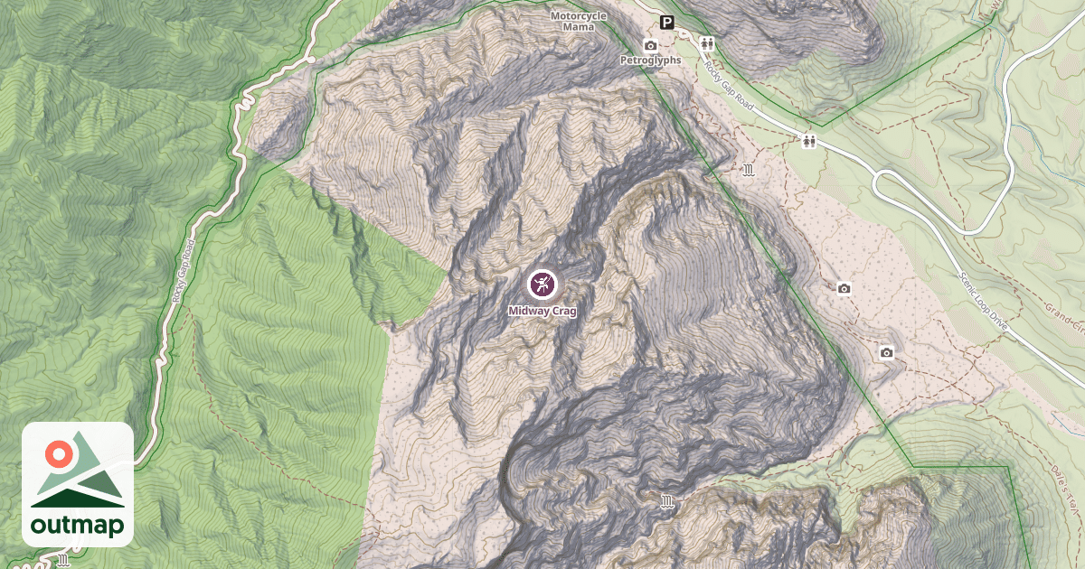 Map of Midway Crag