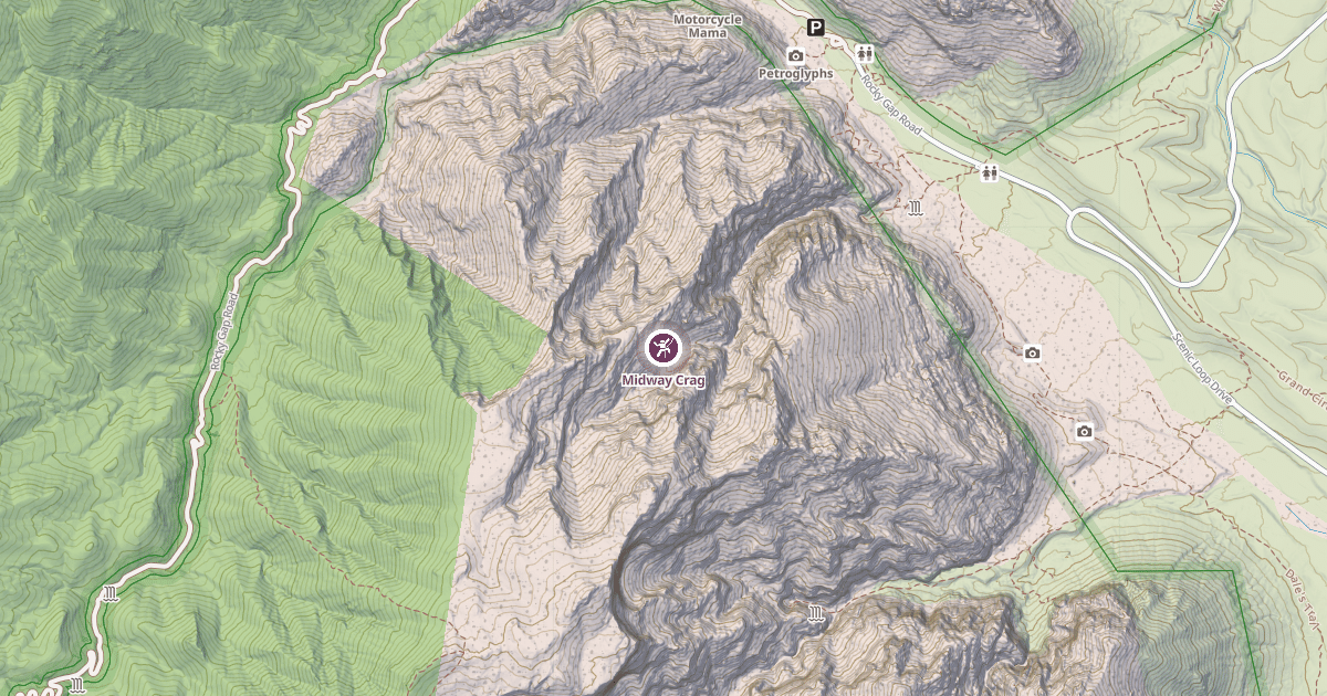 Map preview of Midway Crag