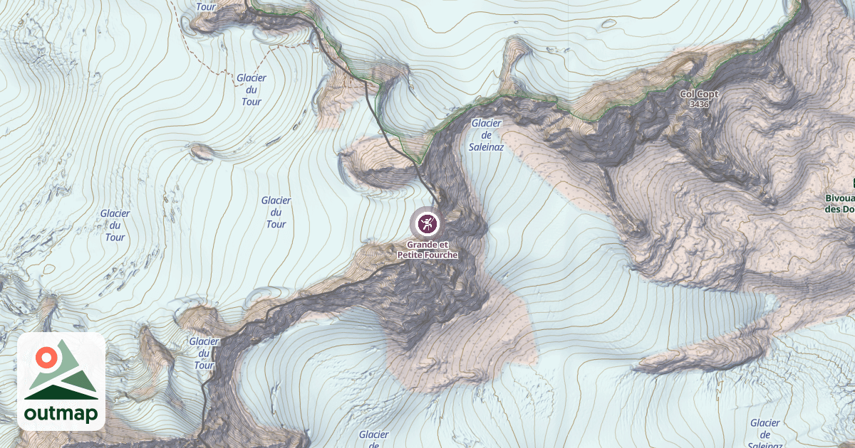Map of Grande et Petite Fourche