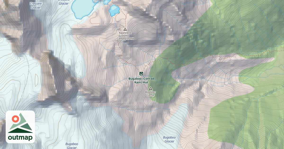 Map of Conrad Kain Hut