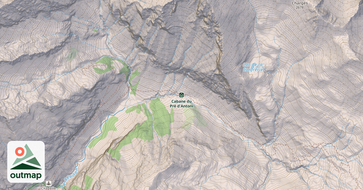Map of Cabane du Pré d'Antoni