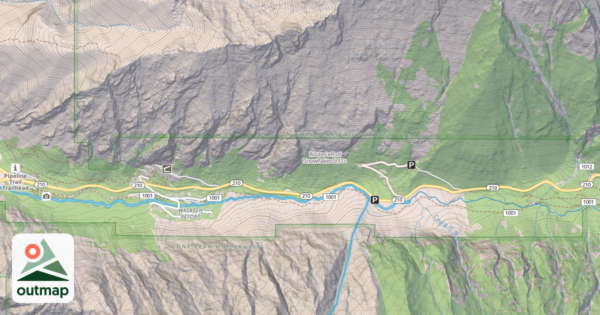 Map of Route Left of Snowflakes