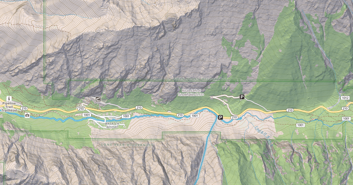 Map preview of Route Left of Snowflakes