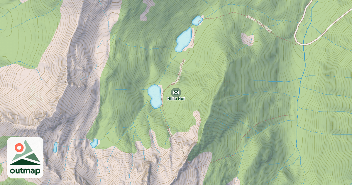 Map of Hilda Hut