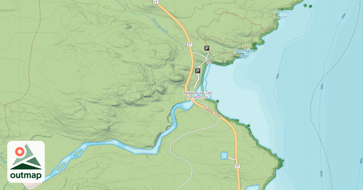 Map of Middle Route - Left Variation
