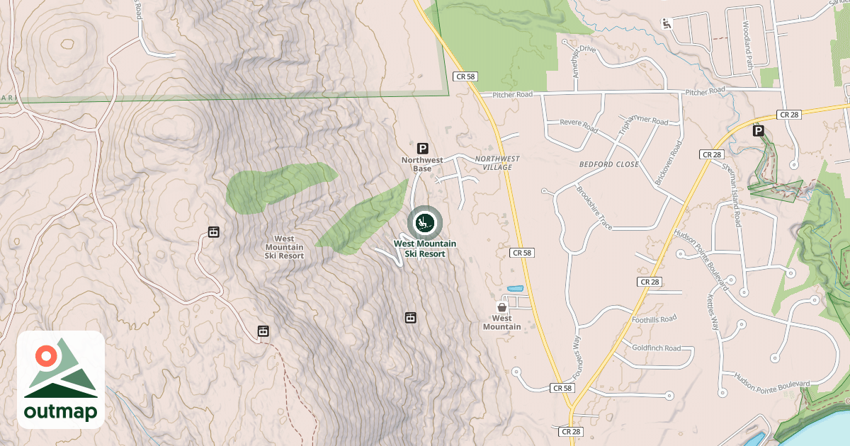 Map of West Mountain Ski Resort