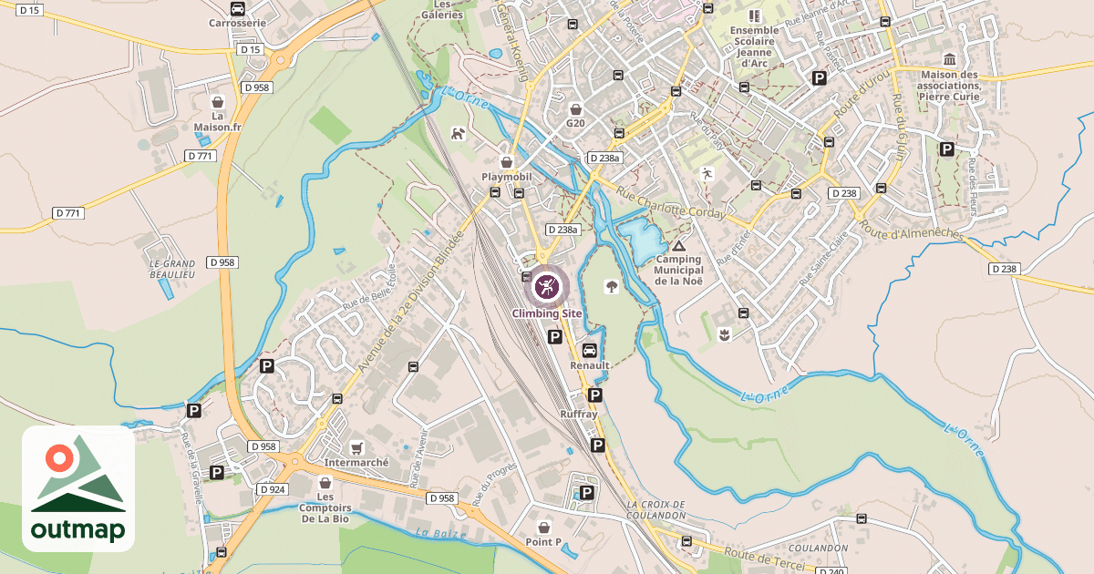 Map of Climbing Site