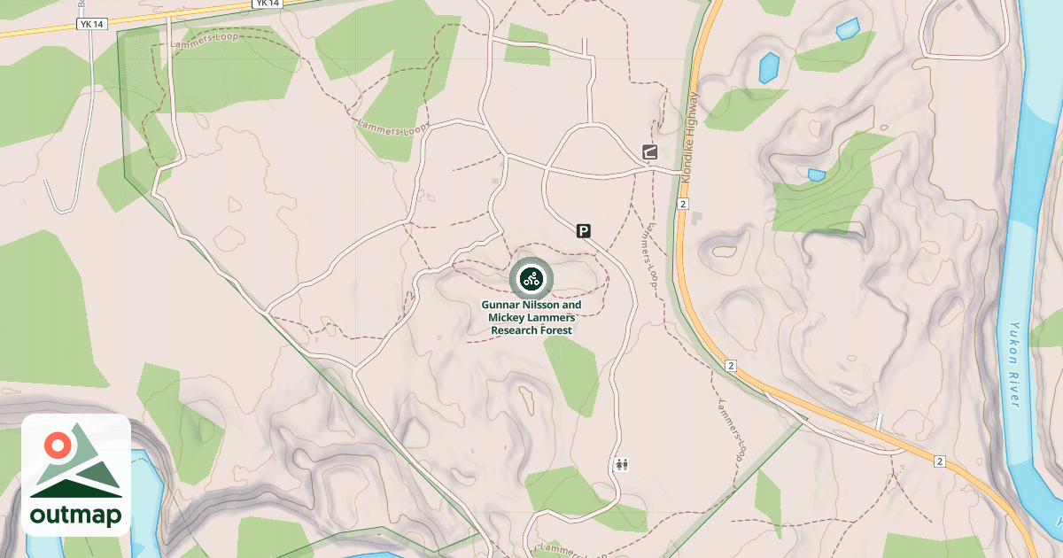 Map of Gunnar Nilsson and Mickey Lammers Research Forest