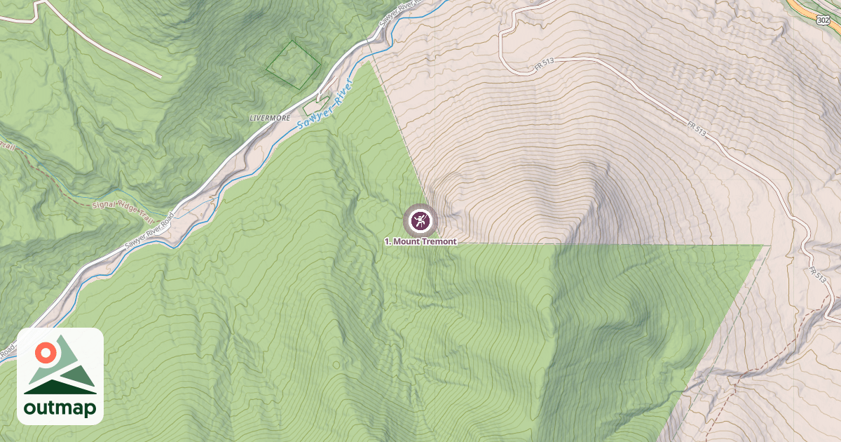 Map of 1. Mount Tremont