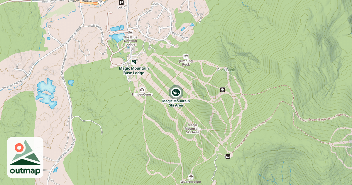 Map of Magic Mountain Ski Area