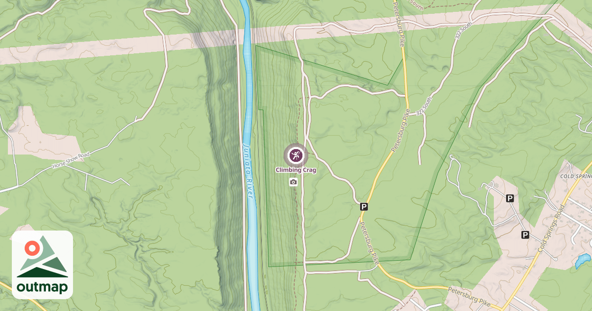 Map of Climbing Crag