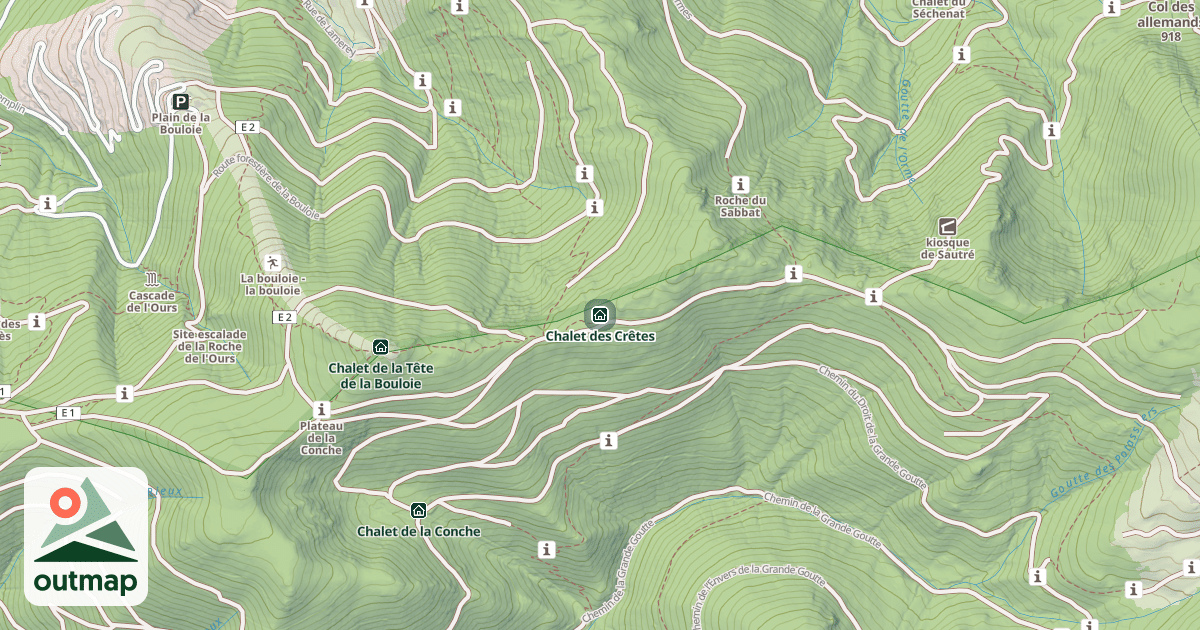 Map of Chalet des Crêtes